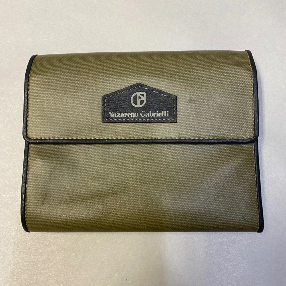 Nazareno Gabrielli Men's Wallet Clasped Coin Pouch Button Closure Designer